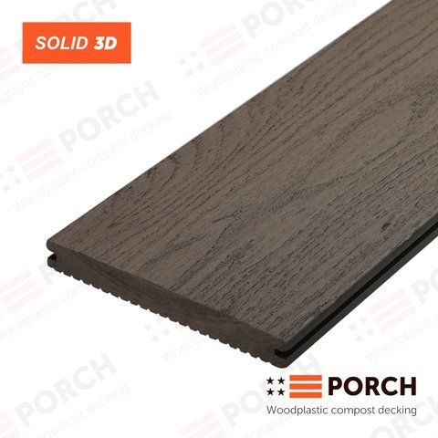 Композитна терасна дошка Porch Solid Dark Coffee tk1011 фото