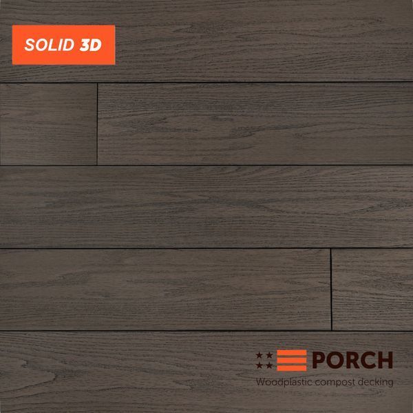 Композитная террасная доска Porch Solid Dark Coffee tk1011 фото