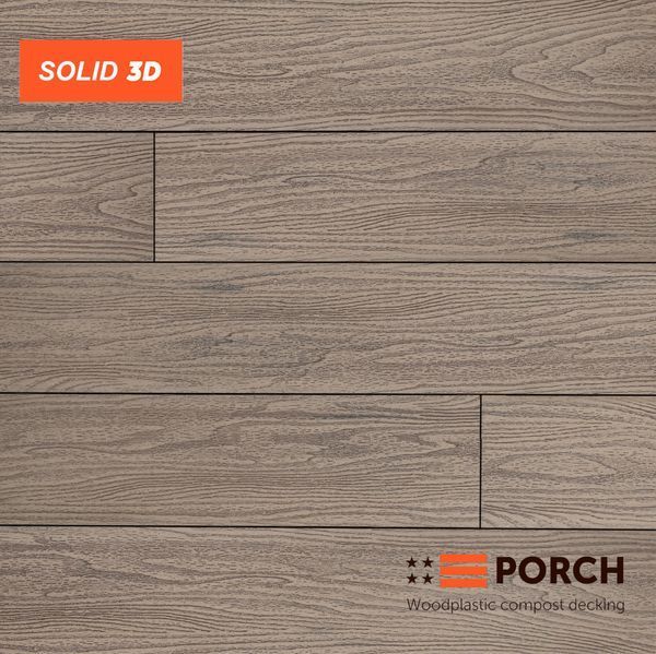 Композитна терасна дошка Porch Solid Cream tk1013 фото